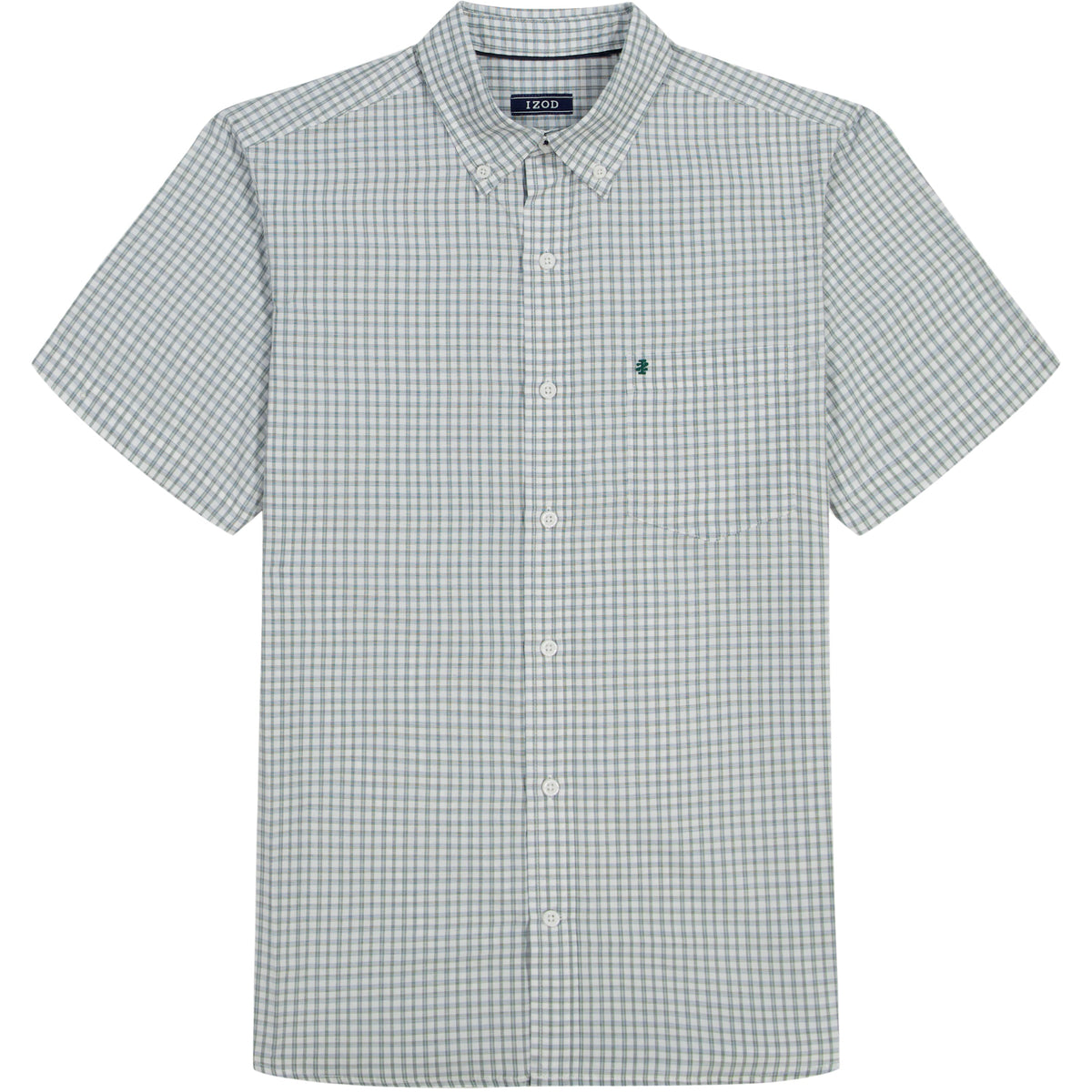 Izod BREEZE SHORT SLEEVE BUTTON DOWN SHIRT - SYCAMORE