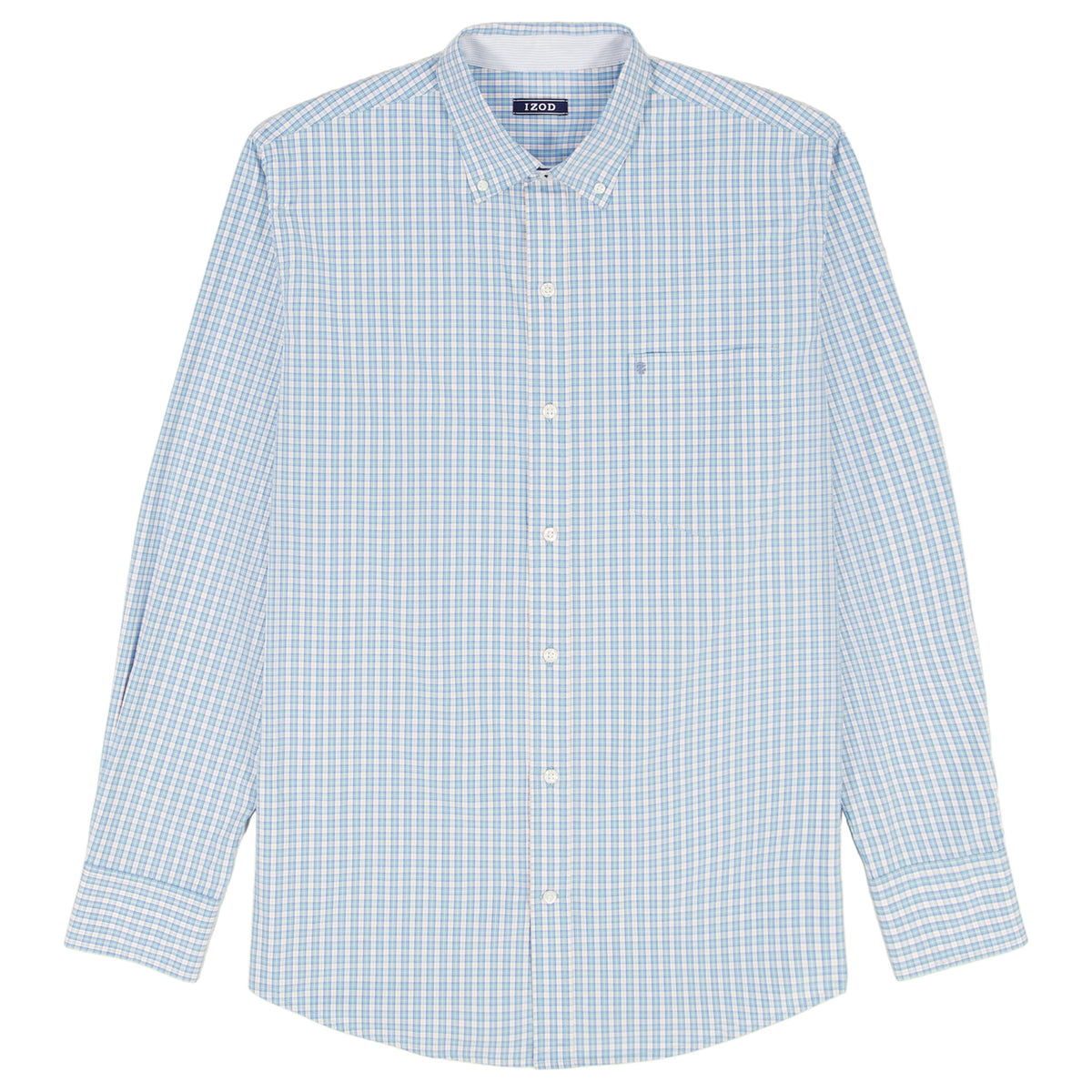 Izod PERFORMANCE COMFORT L/S BUTTON-DOWN SHIRT - MILKY BLUE