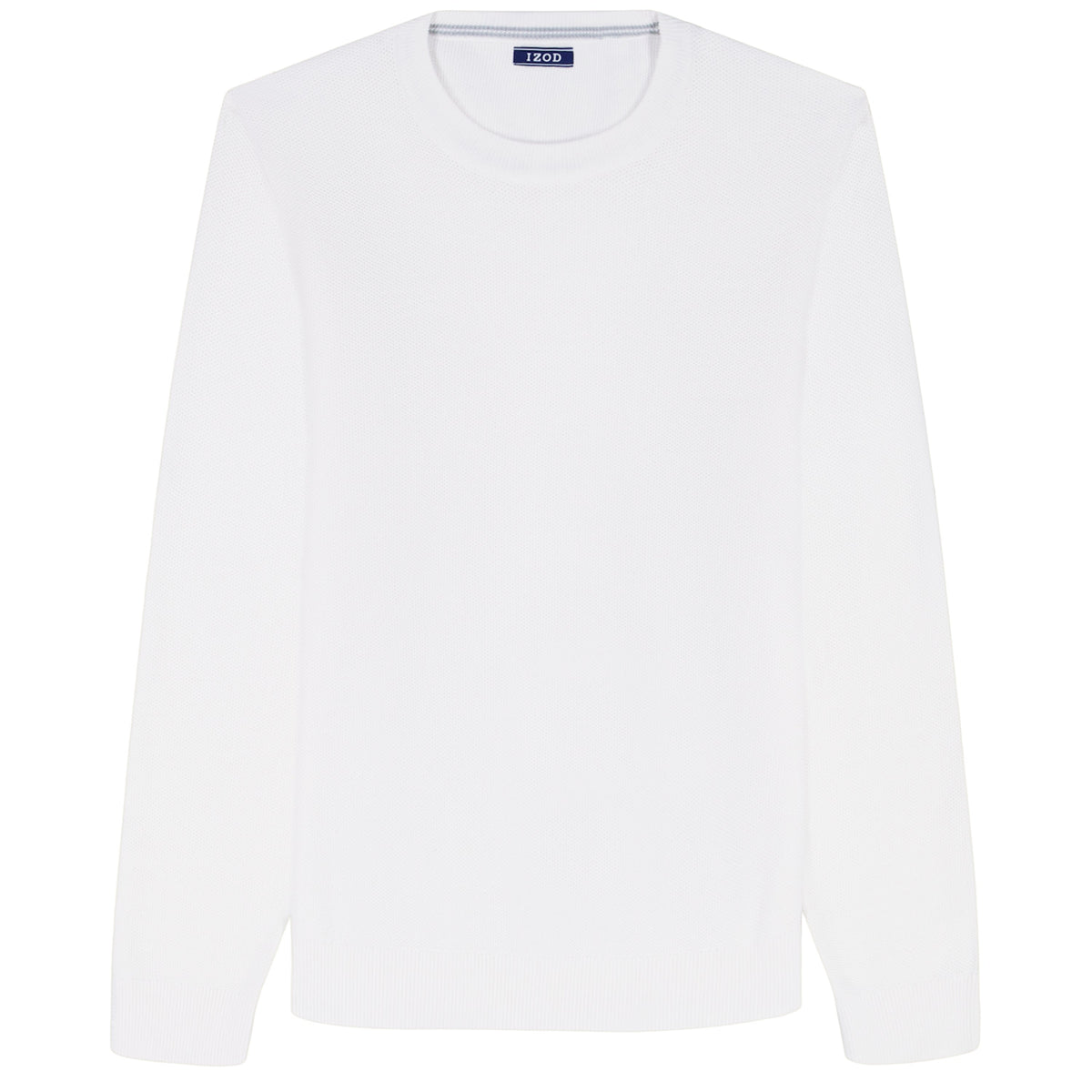 Izod HONEYCOMB CREW NECK SWEATER - BRIGHT WHITE