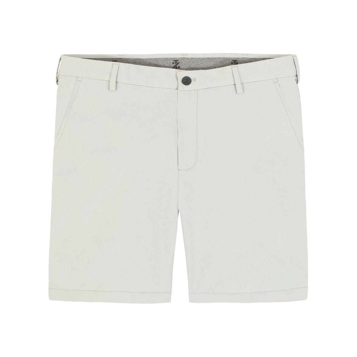 Izod Non-Iron Stretch Straight Fit Flat Front Traveler Short - Silver Birch Hthr