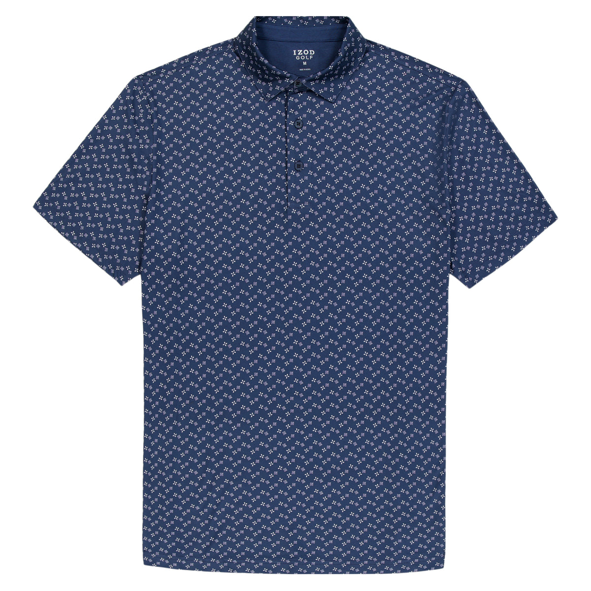 Izod GOLF SWINGFLEX ELITE SHORT SLEEVE PRINTED POLO - SARGASSO SEA