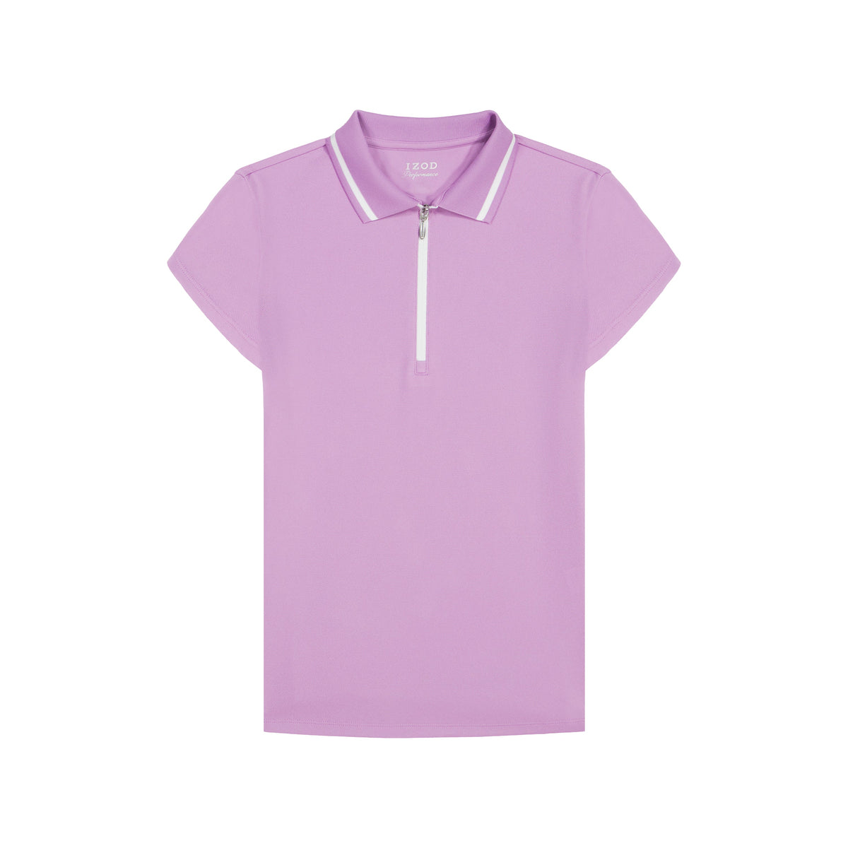 Izod CHLOE COURTSIDE CAP SLEEVE POLO - SHEER LILAC