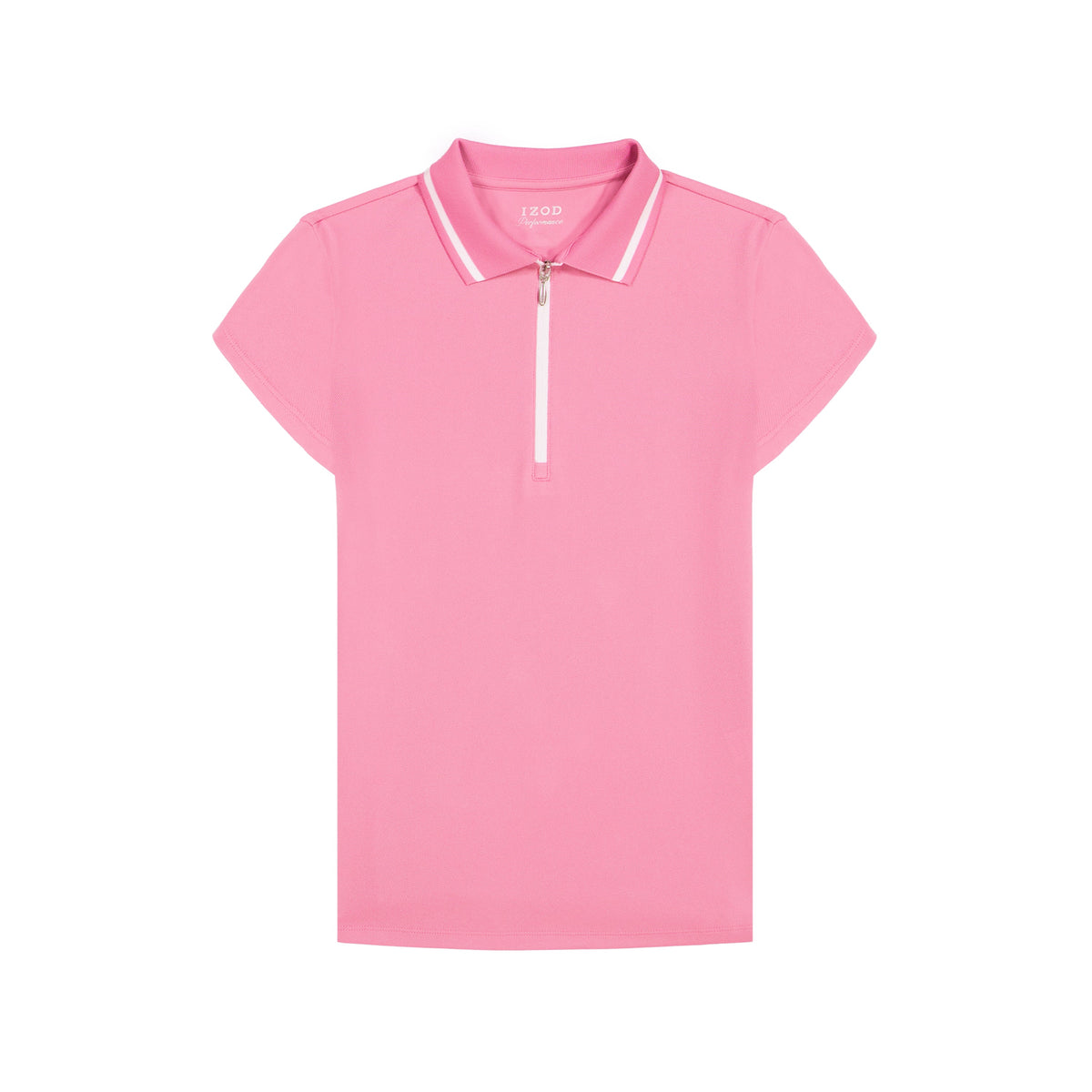 Izod CHLOE COURTSIDE CAP SLEEVE POLO - SACHET PINK