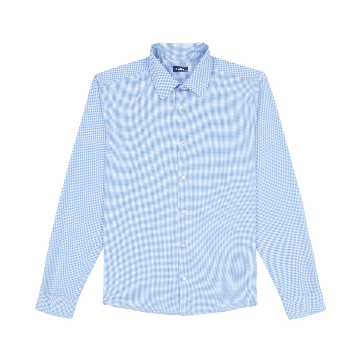 Izod Ls Prt Super Stretch - Th Jab Blue