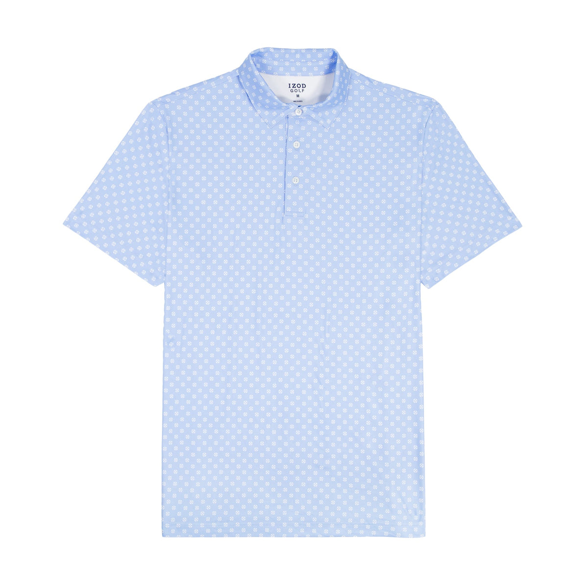 Izod BIG & TALL GOLF SWINGFLEX ELITE PRINTED POLO - PLACID BLUE