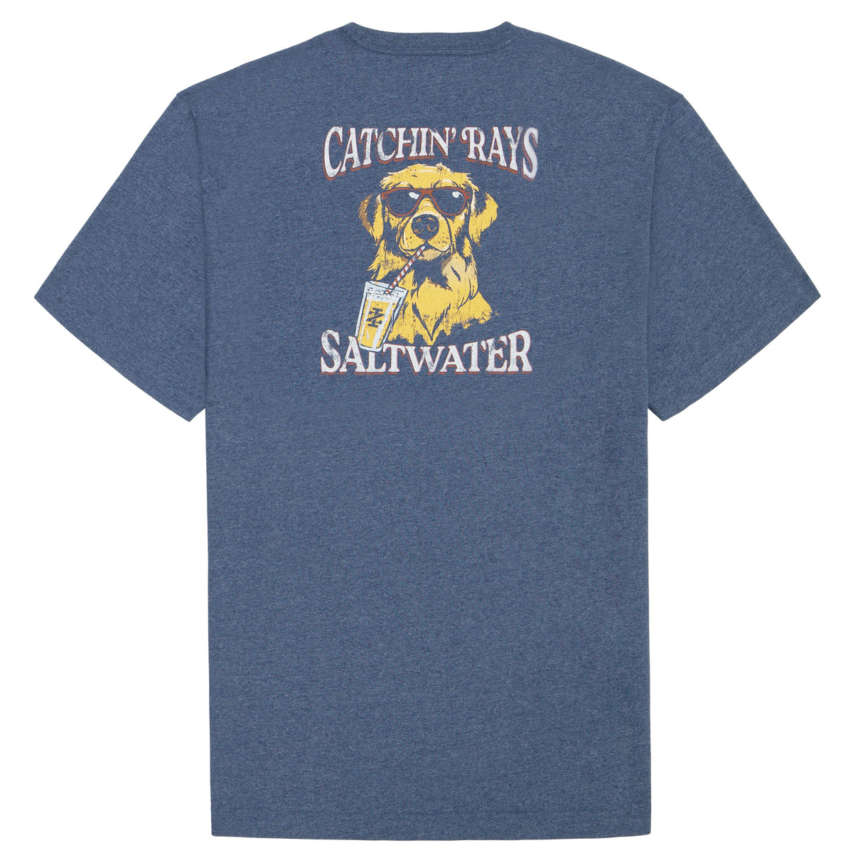 Izod BIG & TALL SALTWATER SHORT SLEEVE GRAPHIC TEE - SARGASSO SEA