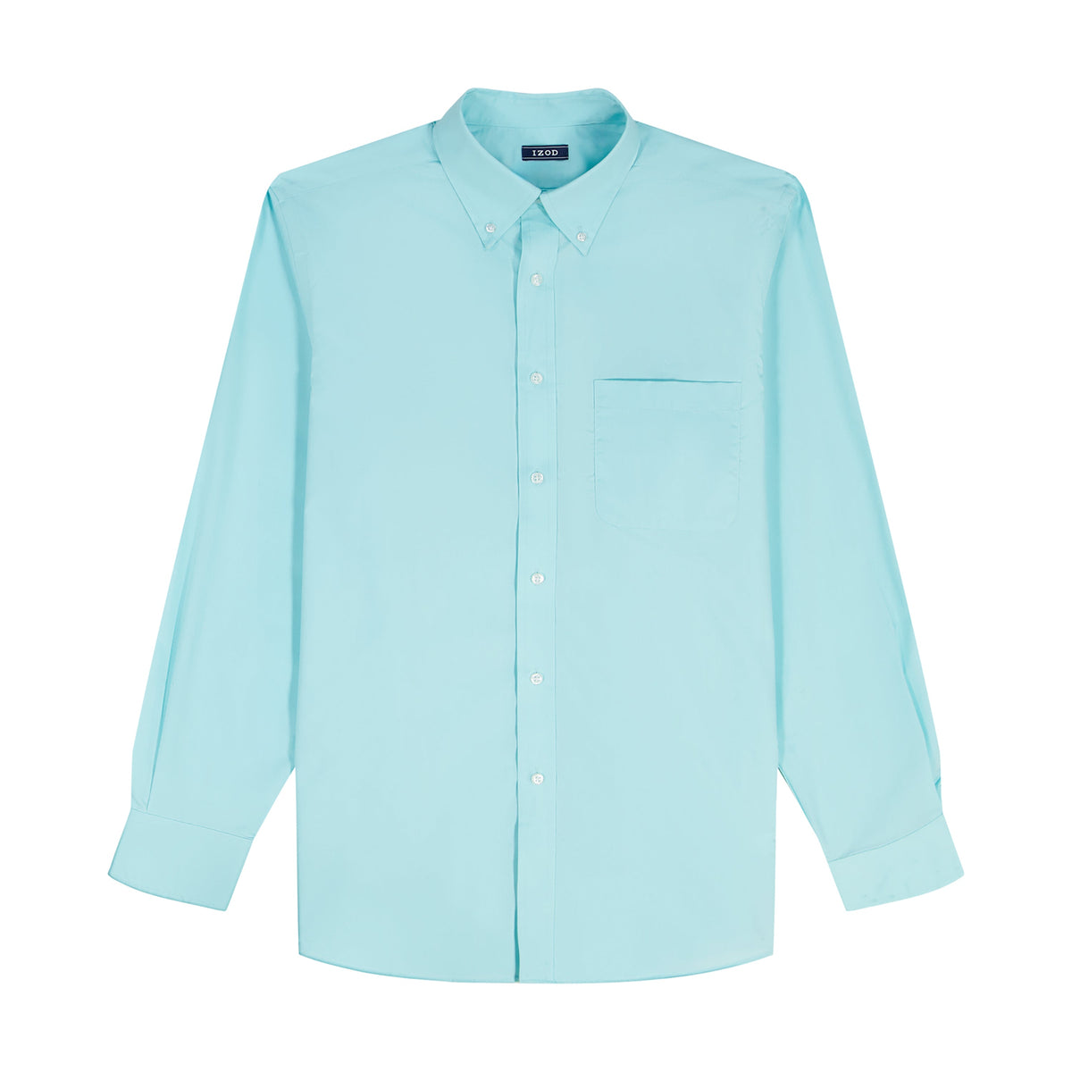 Izod BIG & TALL ALL-OVER STRETCH L/S BUTTON-DOWN DRESS SHIRT - LIMPET SHELL