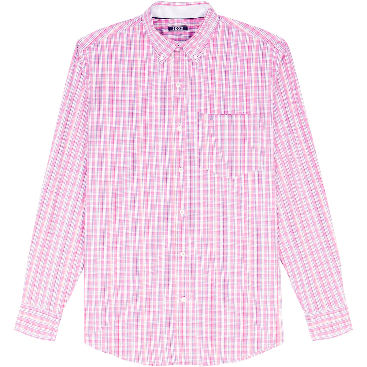 Izod Big & Tall Performance Comfort L/S Shirt - Pink Lemonade