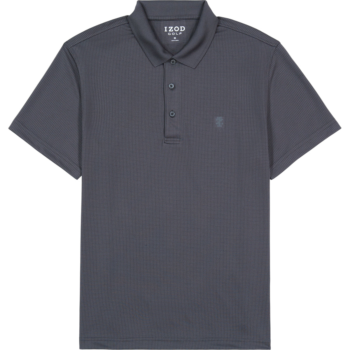 Izod Performance Golf Grid Stretch Polo - Asphalt
