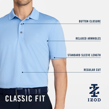 Izod Performance Golf Grid Stretch Polo - Fig