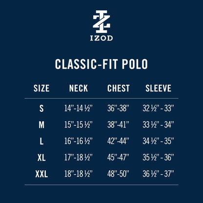 Izod ADVANTAGE PERFORMANCE SHORT-SLEEVE POLO SHIRT BLUE RADIANCE