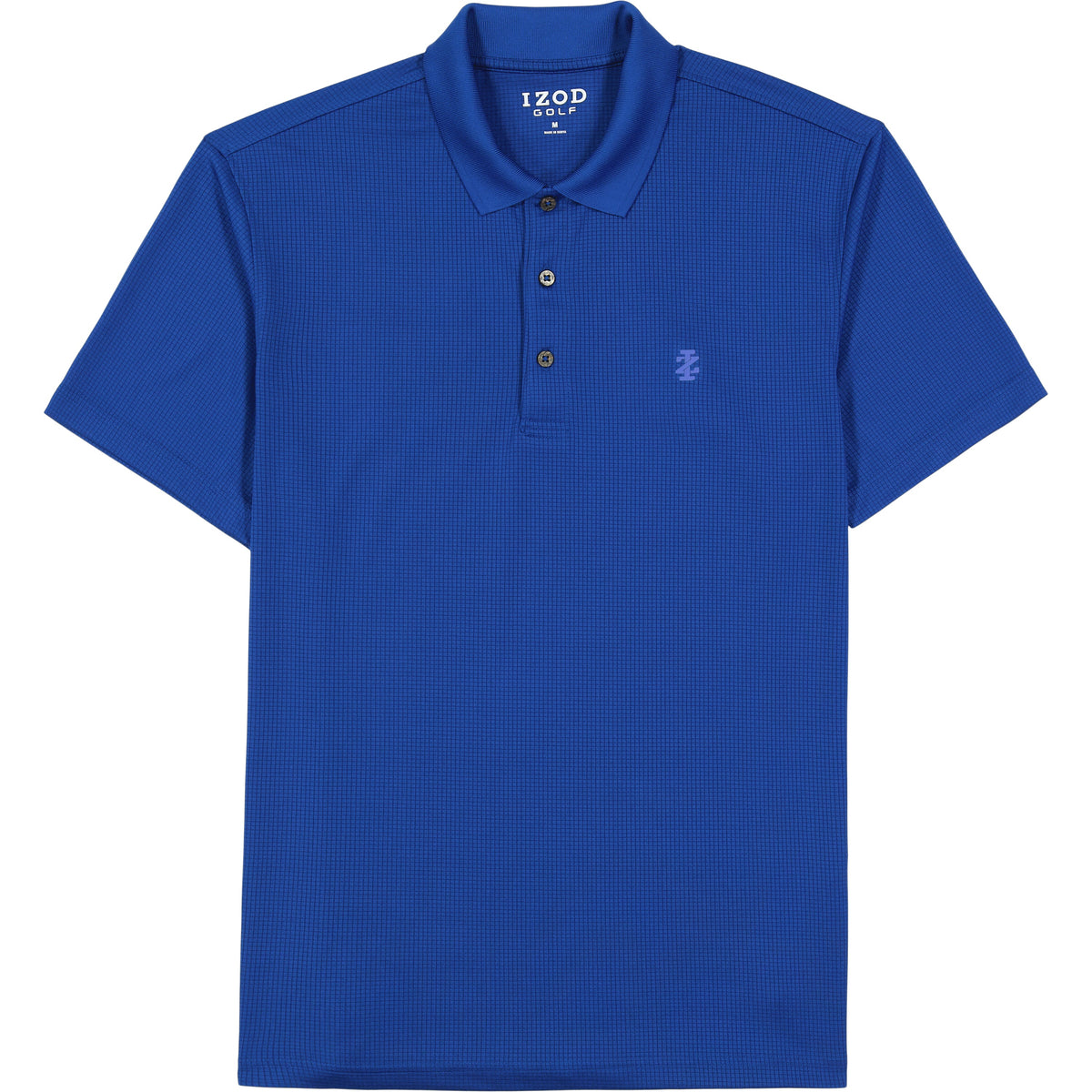 Izod Performance Golf Grid Stretch Polo - Cobalt Blue