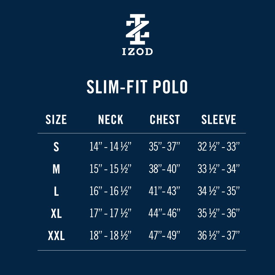 Izod ADVANTAGE PERFORMANCE SHORT-SLEEVE SLIM-FIT POLO SHIRT PEACOAT