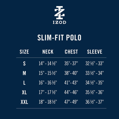 Izod ADVANTAGE PERFORMANCE SHORT-SLEEVE SLIM-FIT POLO SHIRT PEACOAT