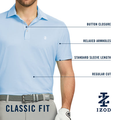 Izod Golf Swingflex Elite Mesh Polo - Moonlight Blue