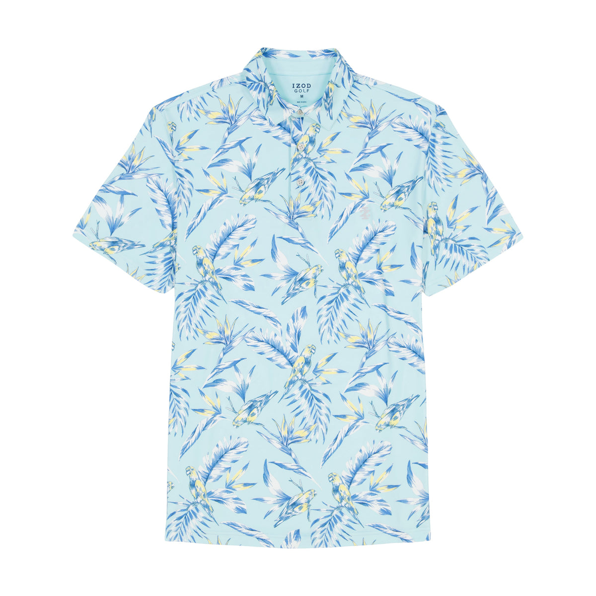 Izod Swingflex Elite Short Sleeve Printed Golf Polo - Limpet Shell