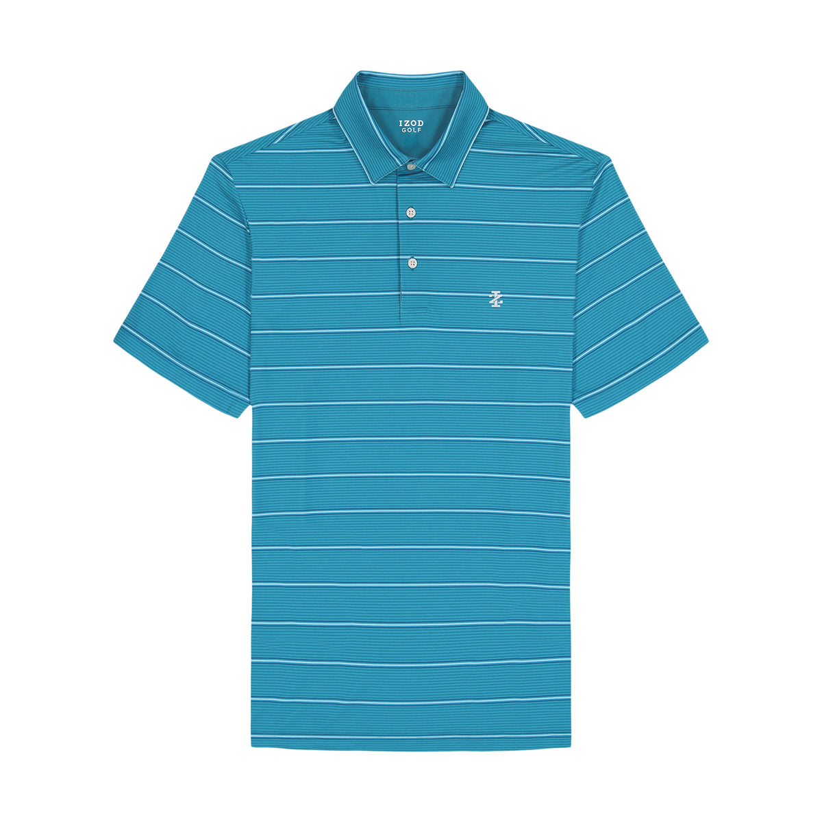 Izod Golf Swingflex Elite Stripe Polo - Blue Coral