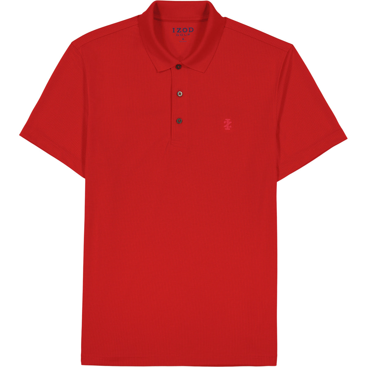 Izod Performance Golf Grid Stretch Polo - Polish Red