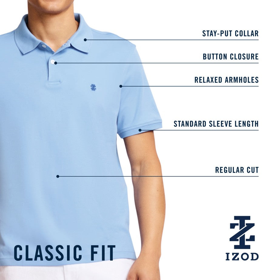Izod INTERLOCK POLO - PORCELAIN ROSE