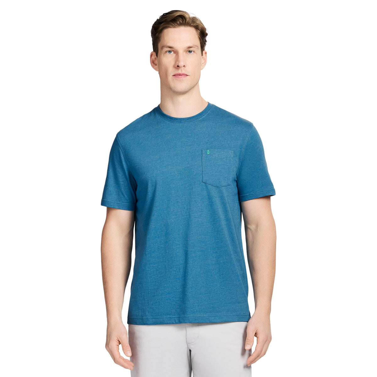 Izod SALTWATER SOFT WASH POCKET CREW - BLUE SAPPHIRE