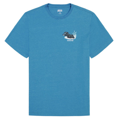 Izod SALTWATER SHORT SLEEVE GRAPHIC TEE - BLUE SAPPHIRE