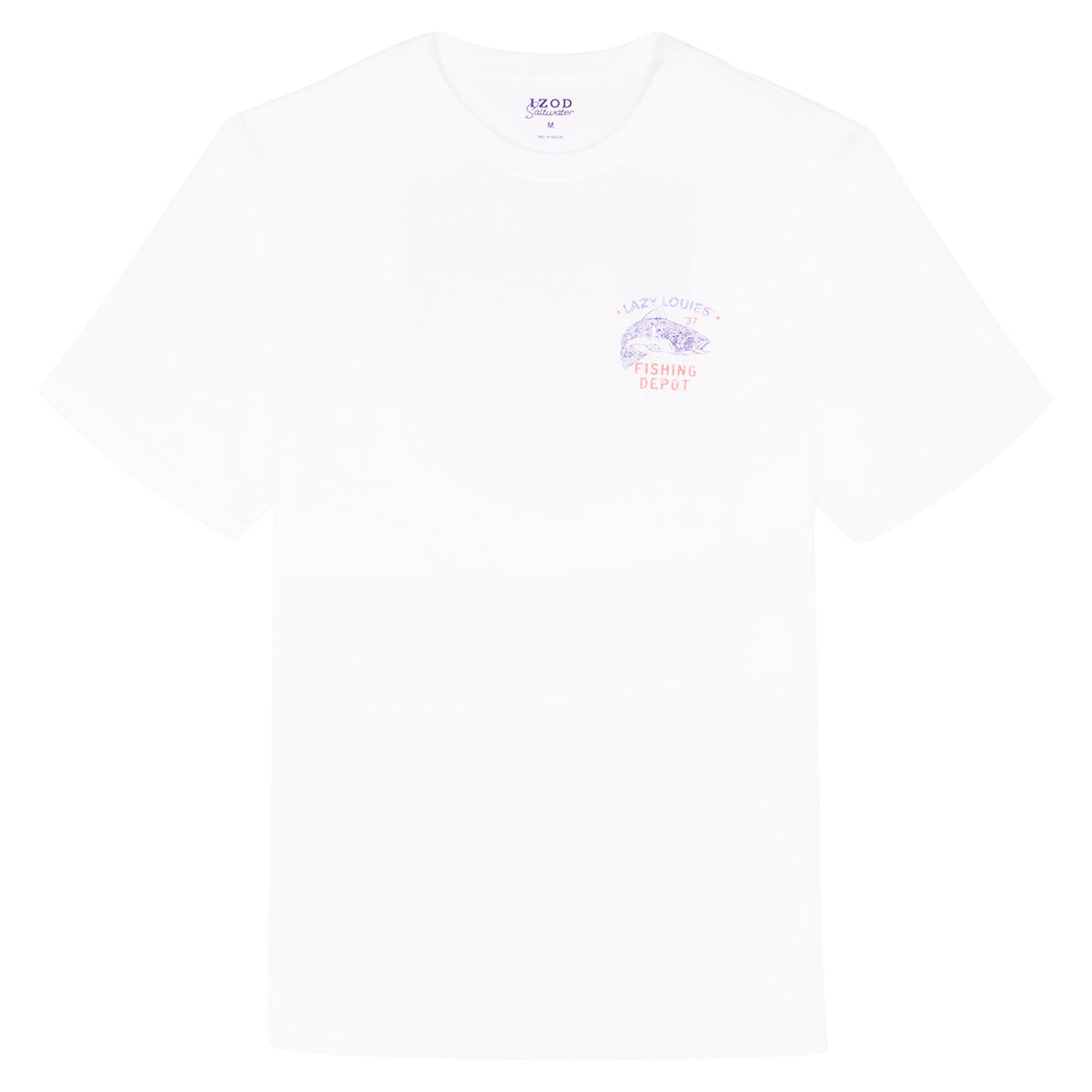 Izod SALTWATER S/S GRAPHIC TEE - BRIGHT WHITE