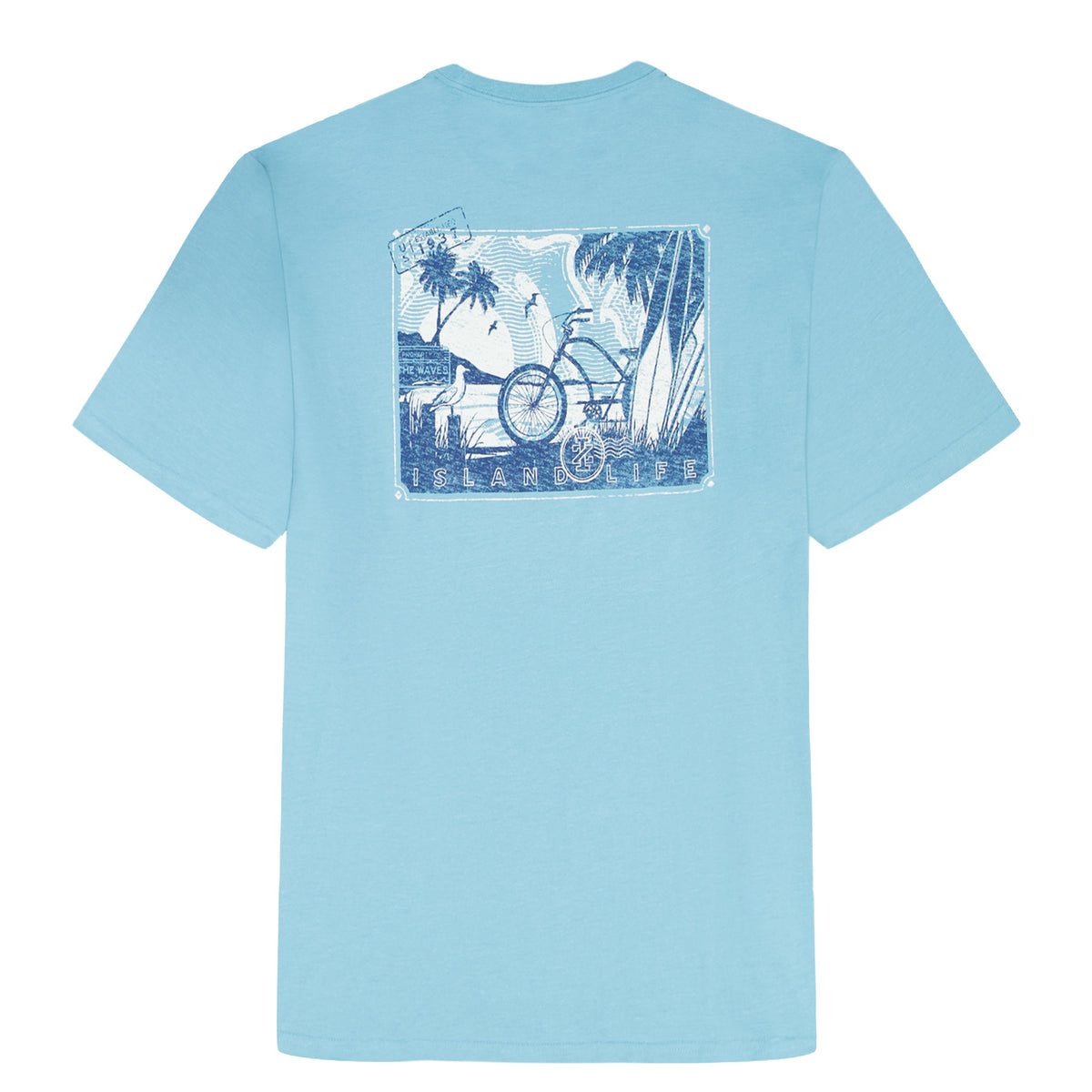 Izod SALTWATER S/S GRAPHIC TEE - MILKY BLUE