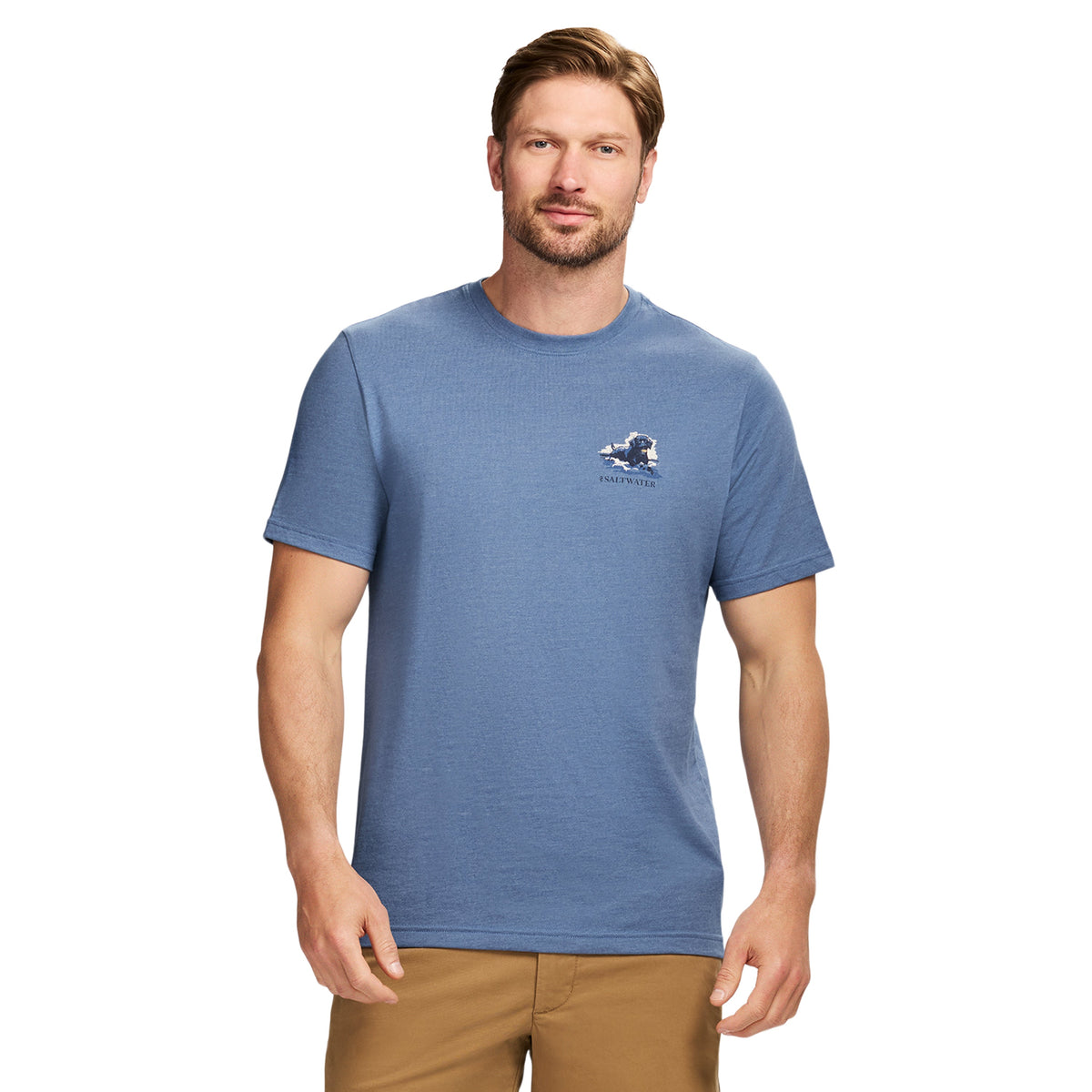 Izod Saltwater Short Sleeve Graphic Tee - Moonlight Blue