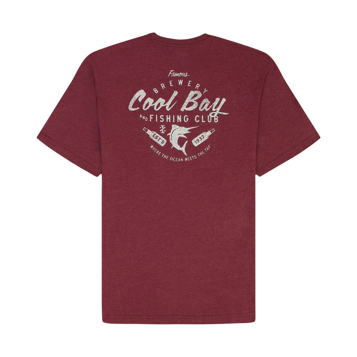 Izod Saltwater Short Sleeve Graphic Tee - Velvet Maroon