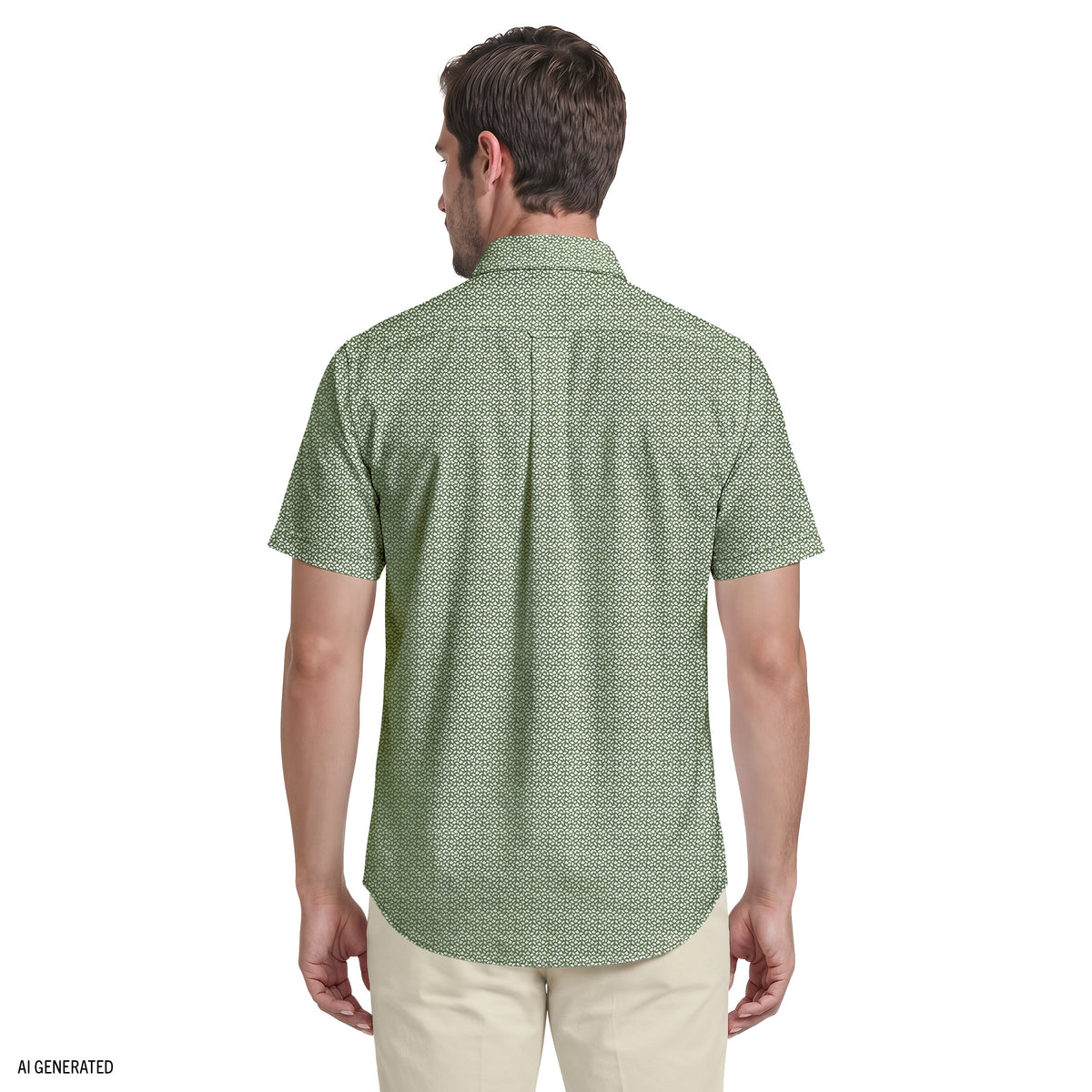 Izod BREEZE SHORT SLEEVE PRINTED BUTTON DOWN SHIRT - LAUREL WREATH