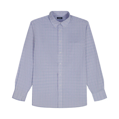 Izod ALL-OVER STRETCH L/S PLAID BUTTON-DOWN DRESS SHIRT - DAHLIA PURPLE
