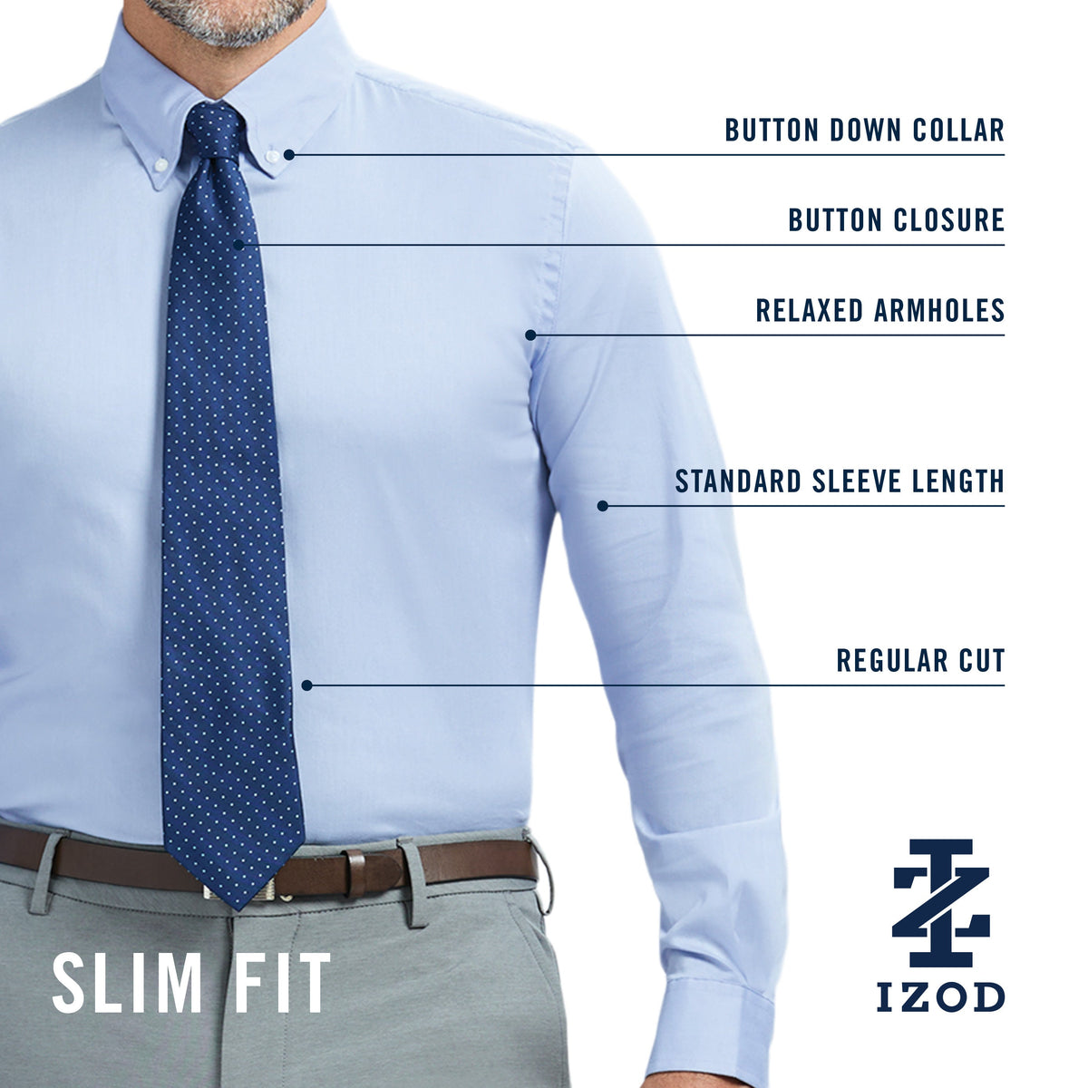 Izod Cool Fx Button Down Dress Shirt - Imperial Purple