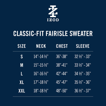 Izod Holiday Fairisle Quarter Zip Sweater - Black