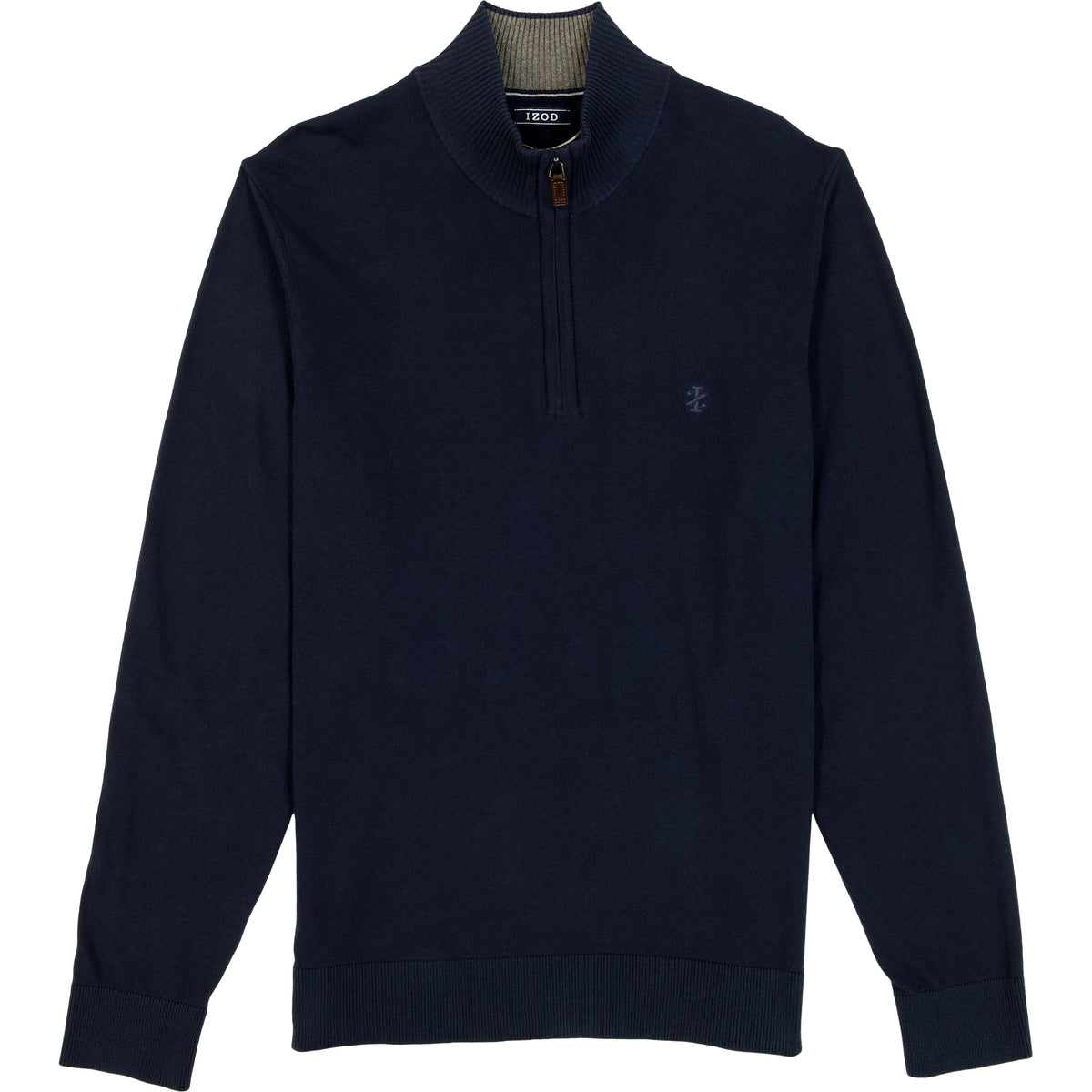 Izod Fine Gauge Quarter Zip Sweater - Navy Blazer