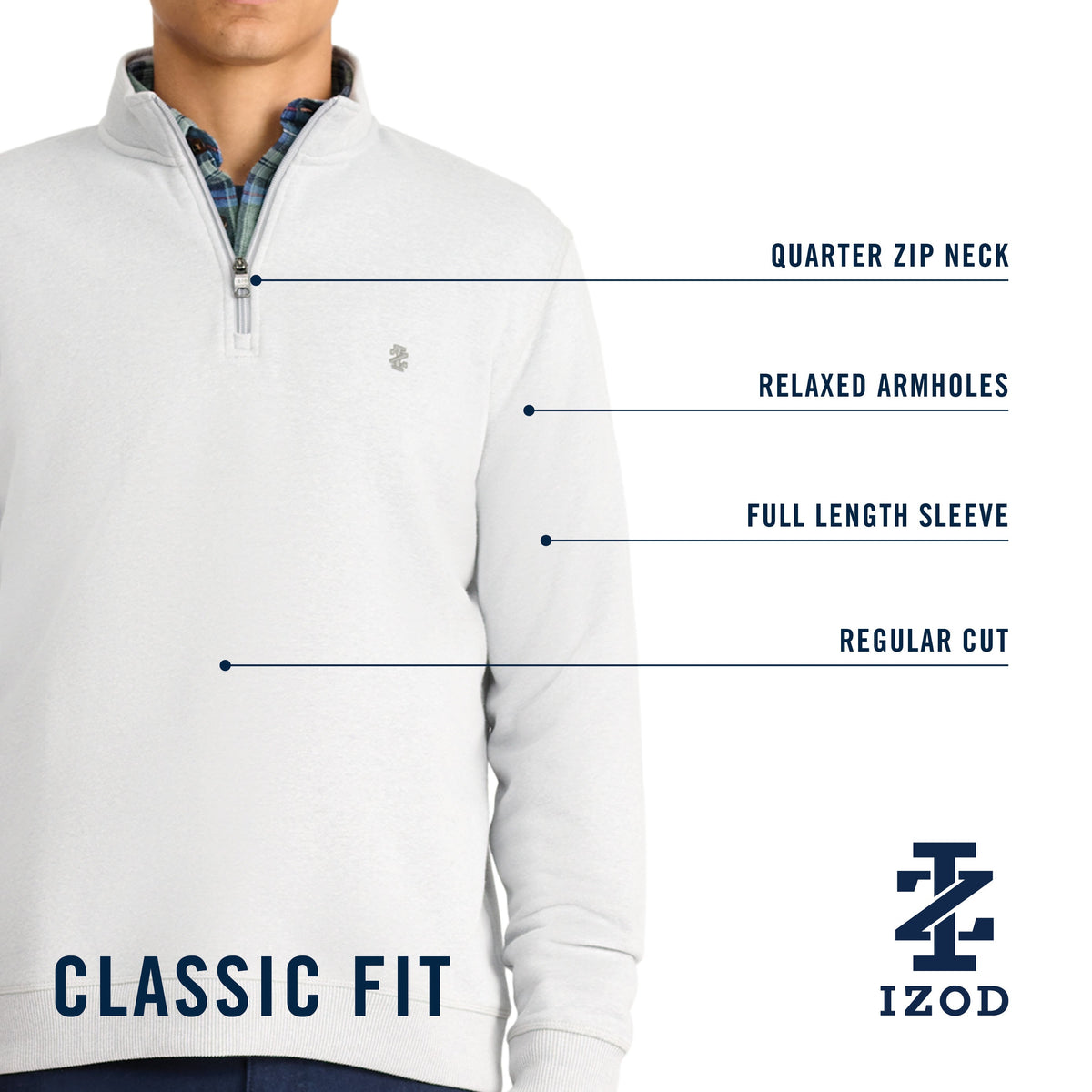 Izod Advantage Performance Quarter Zip Fleece - Velvet Maroon
