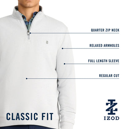Izod Advantage Performance Quarter Zip Fleece - Black