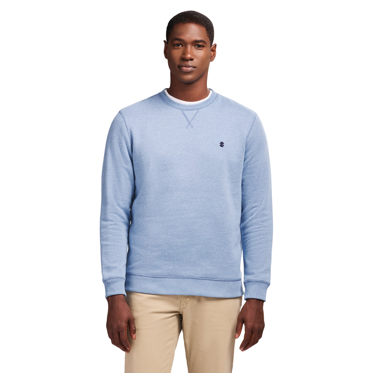 Izod Advantage Performance Crewneck Fleece - Della Robbia Blue
