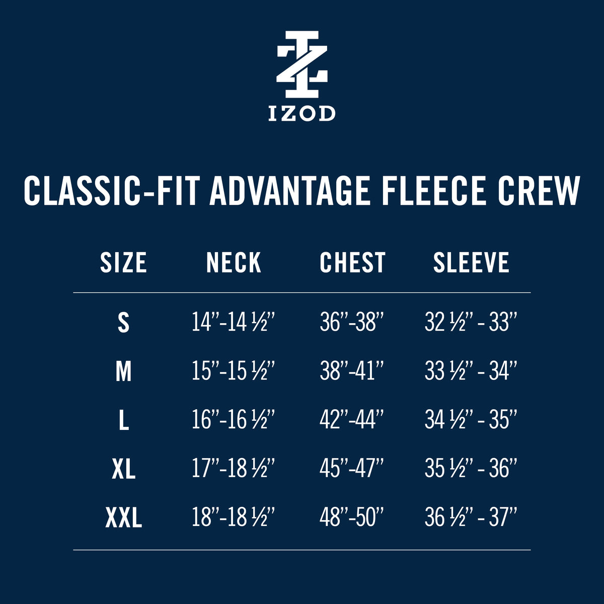 Izod Advantage Performance Crewneck Fleece - Della Robbia Blue