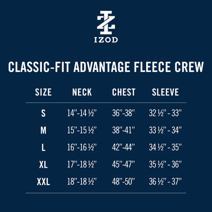 Izod Advantage Performance Crewneck Fleece - Bright White