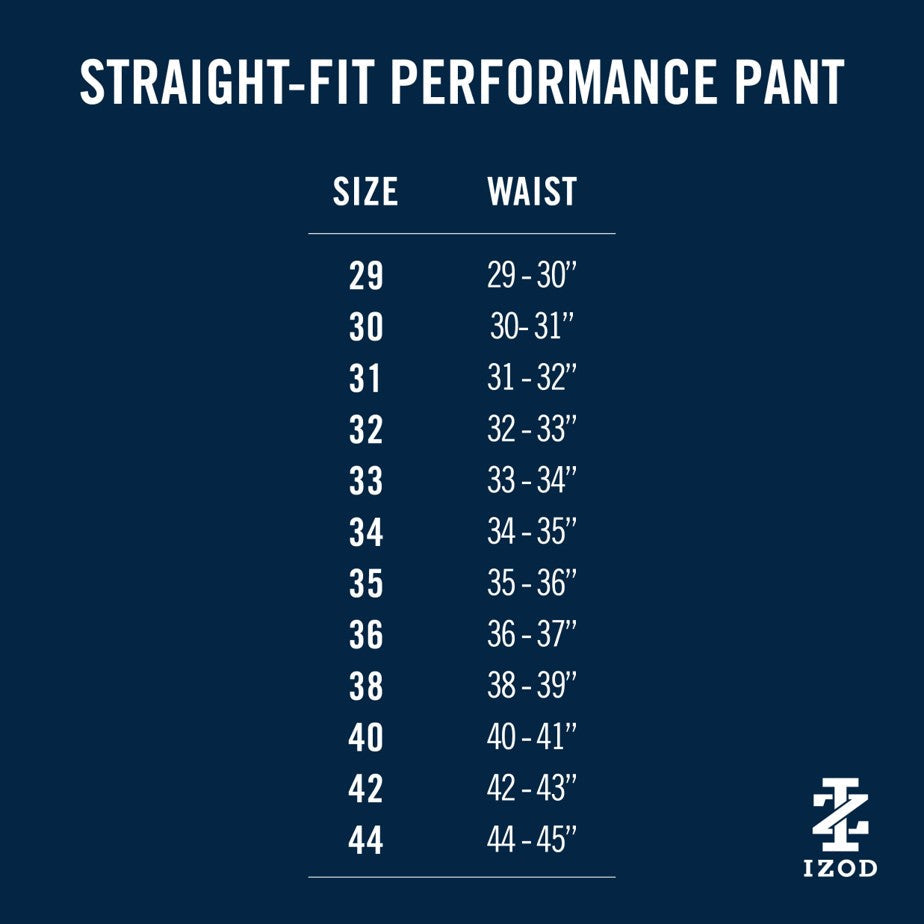Izod Performance Stretch Flat-Front Straight Fit Chino Pants - Cedarwood Khaki