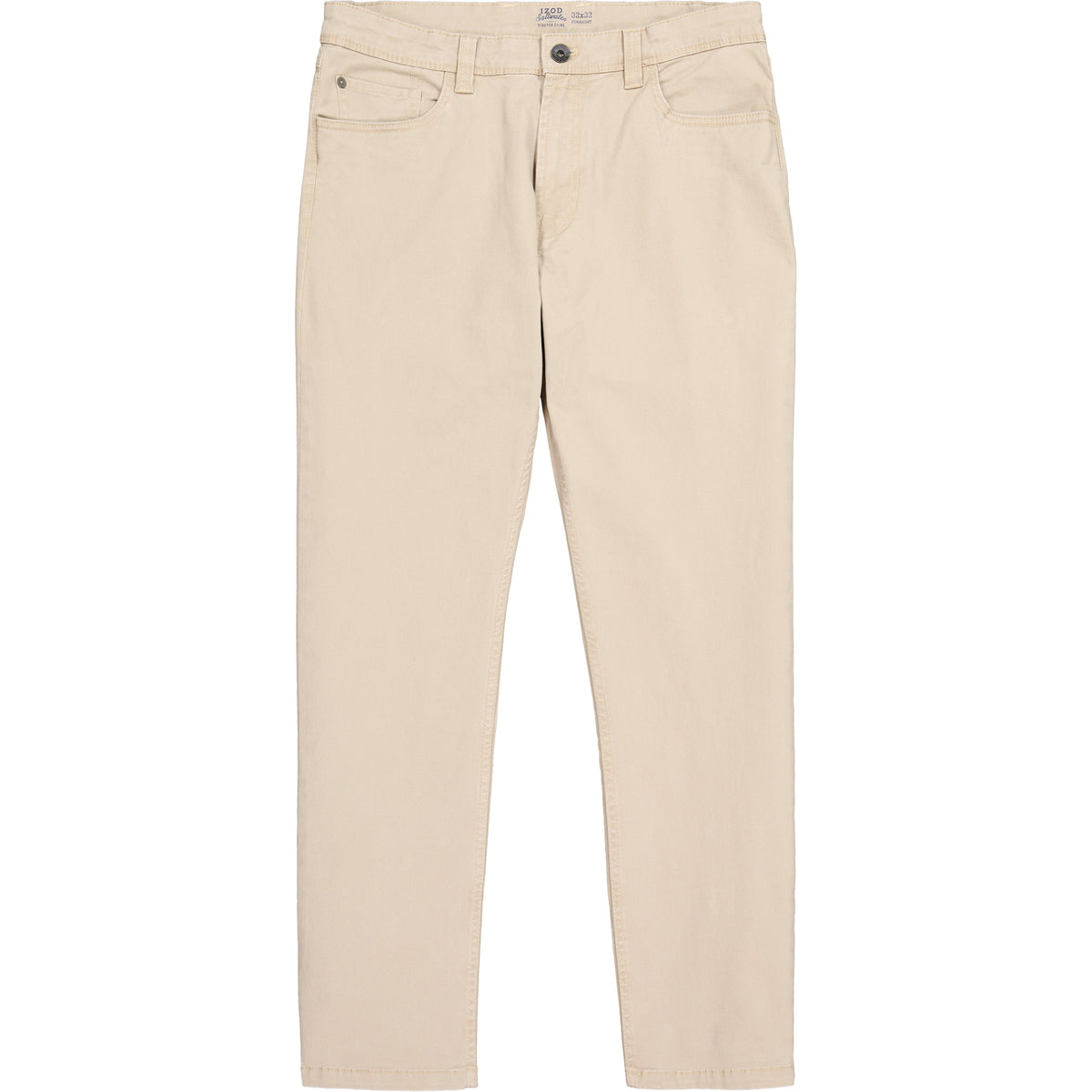 Izod Saltwater 5-Pocket Straight Fit Chino Pant - Cedarwood Khaki
