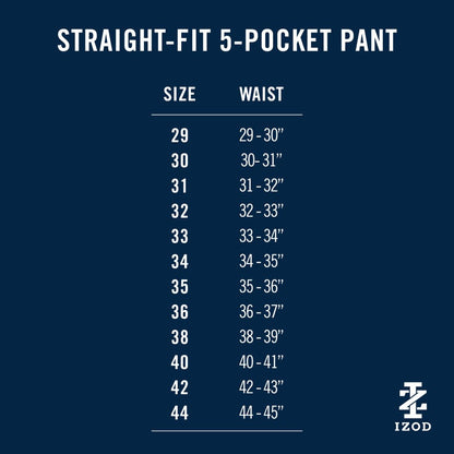 Izod Saltwater 5-Pocket Straight Fit Chino Pant - Cedarwood Khaki