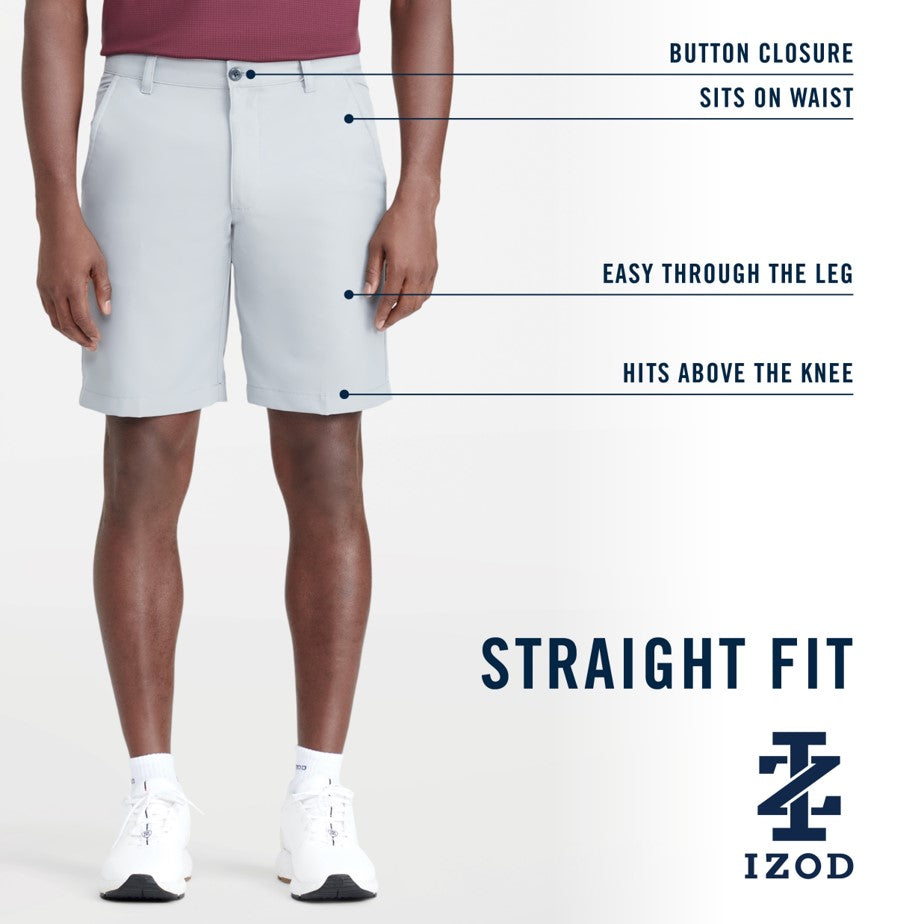 Izod Golf 9.5" Micro Poly Classic Fit Short - Midnight
