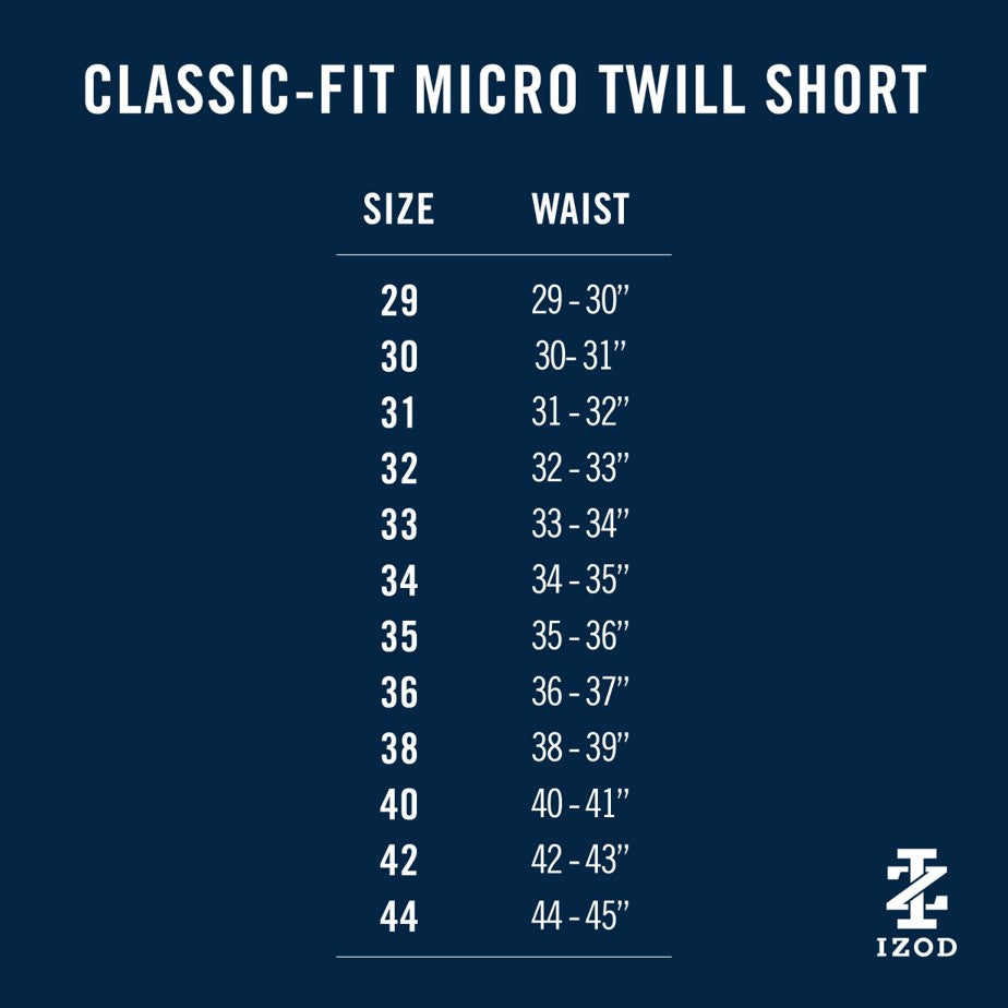 Izod Golf 9.5" Micro Poly Classic Fit Short - Midnight