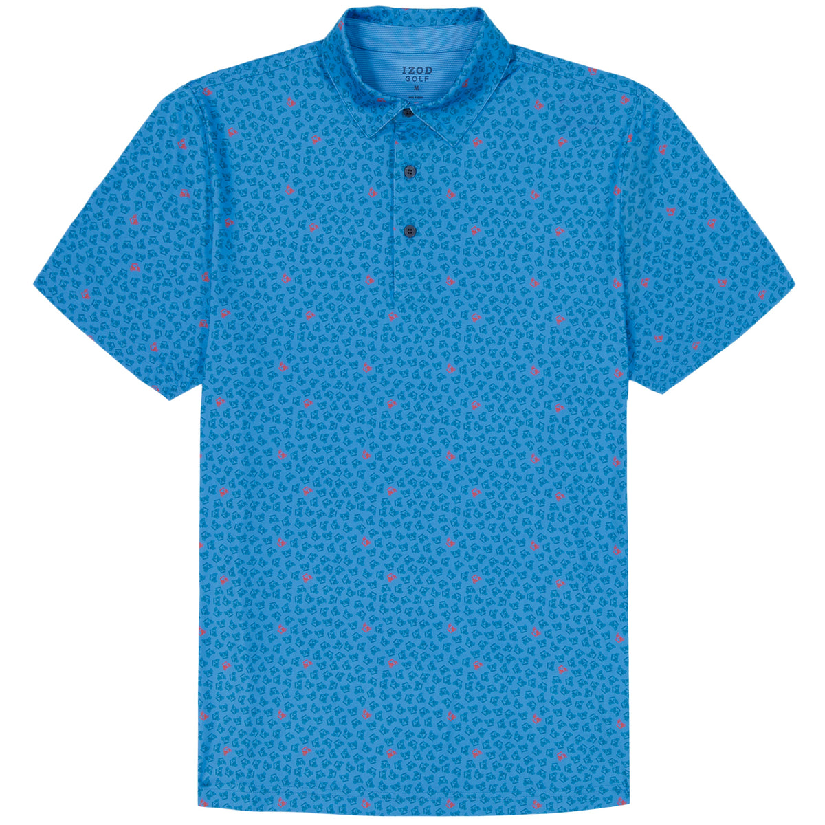 Izod GOLF SWINGFLEX ELITE SHORT SLEEVE PRINTED POLO - REGATTA