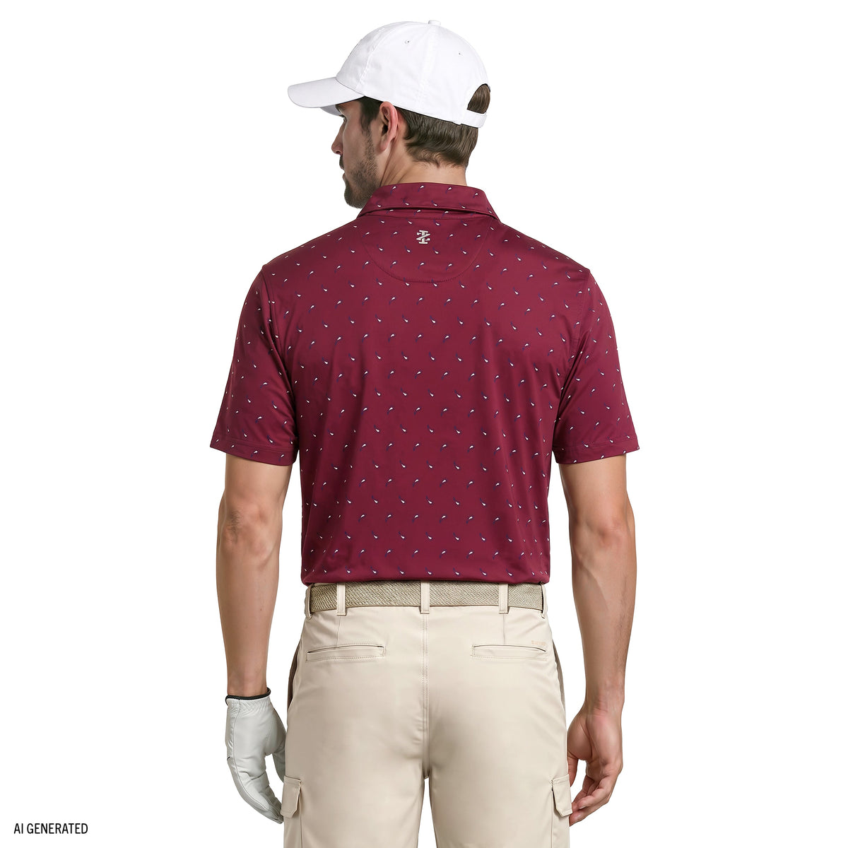 Izod GOLF SWINGFLEX ELITE SHORT SLEEVE PRINTED POLO - SUNDRIED TOMATO