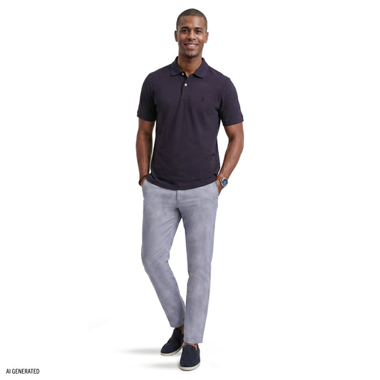 Izod INTERLOCK SHORT SLEEVE POLO - NIGHTSHADE