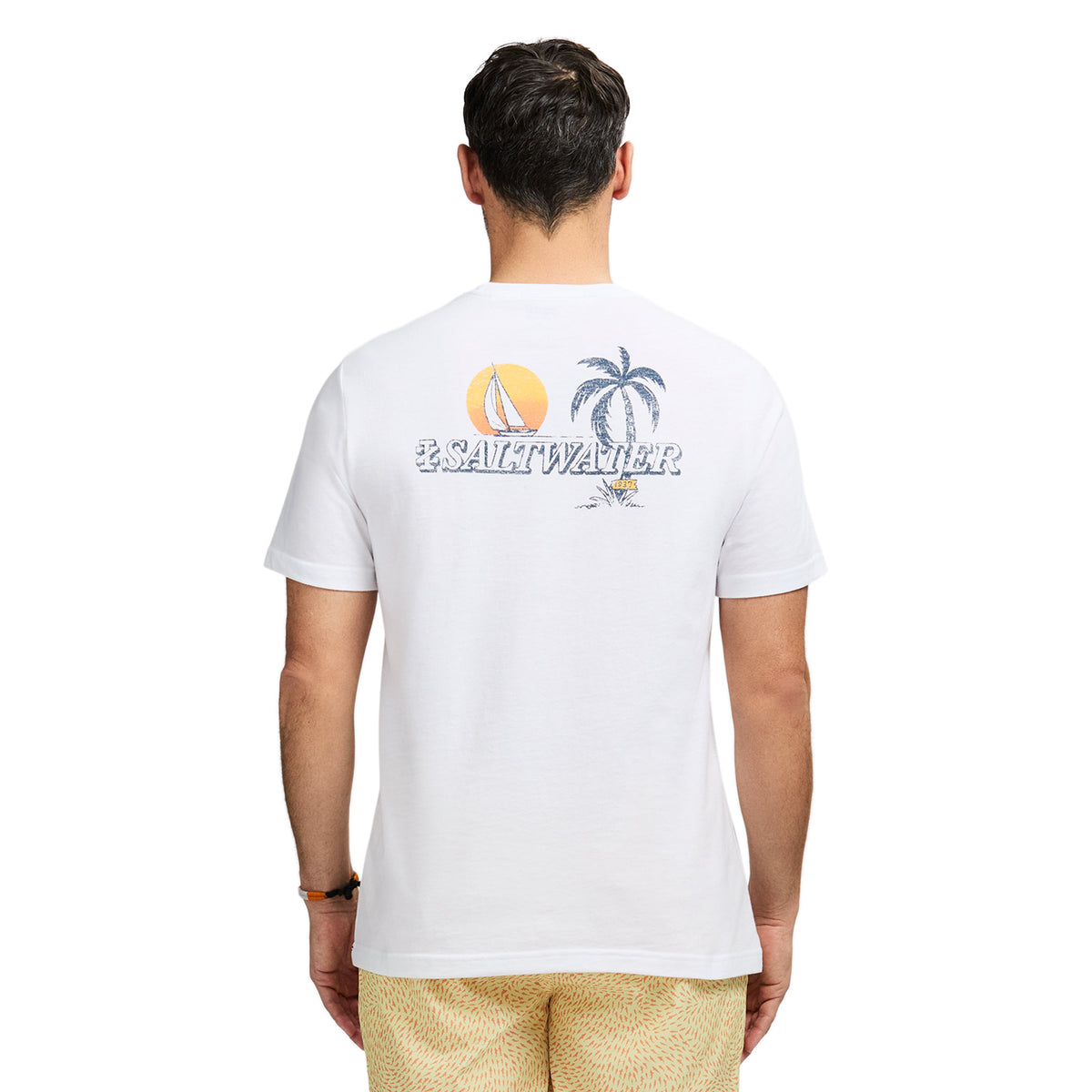 Izod Saltwater Short Sleeve Graphic Tee - Bright White