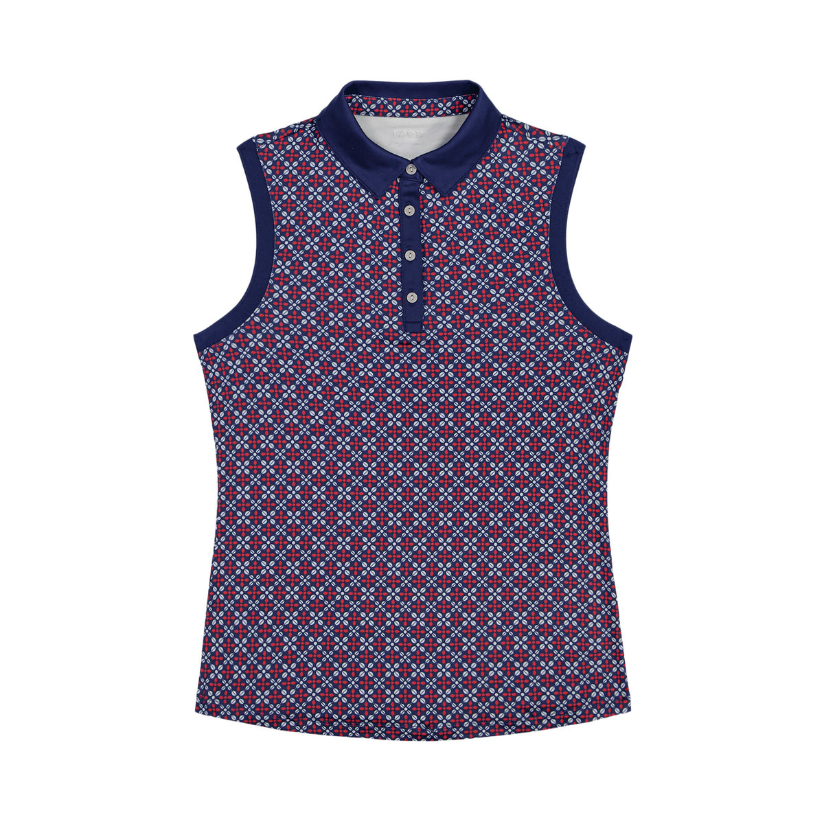 Izod ALLY PRINTED SLEEVELESS POLO - SODALITE BLUE