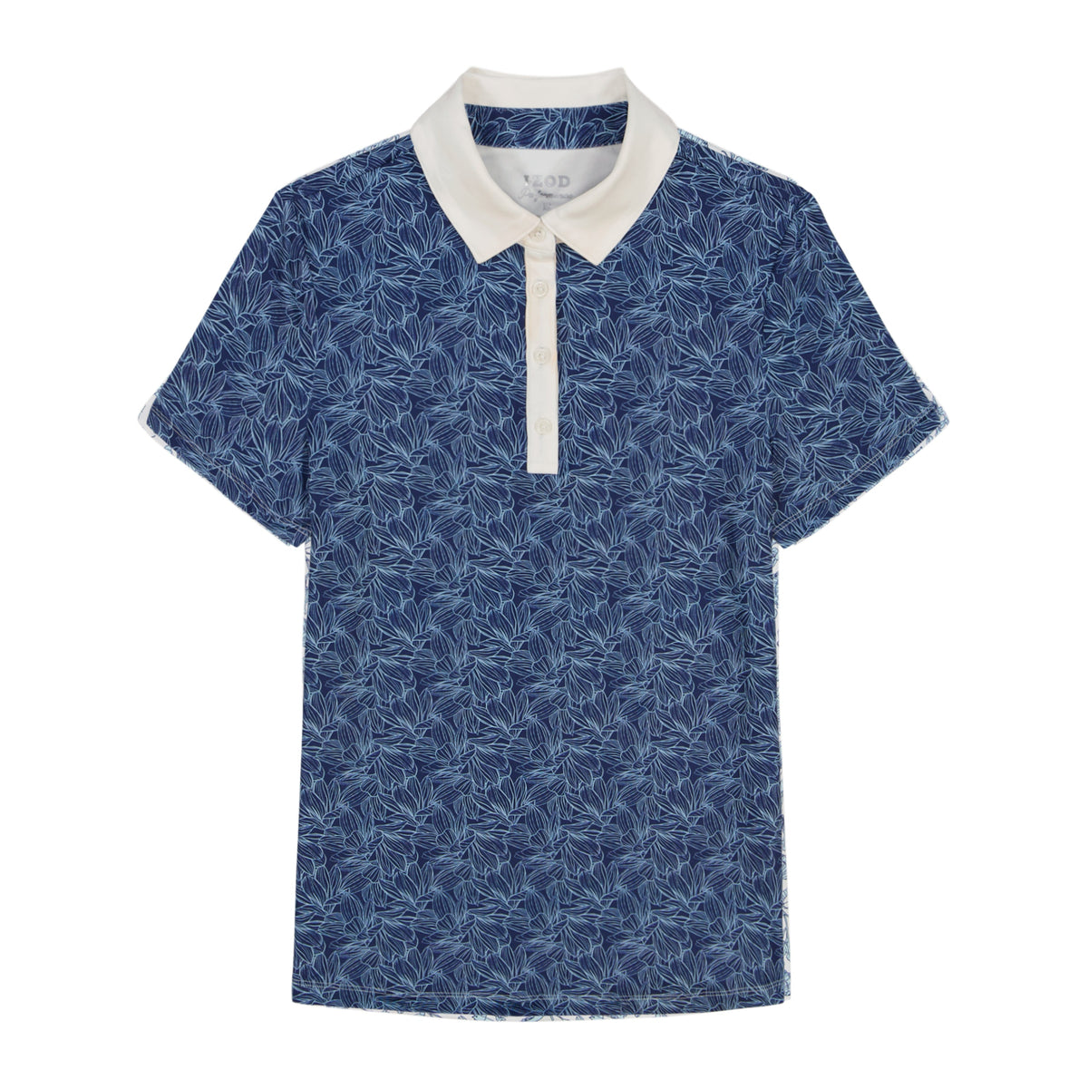 Izod ALLY PRINTED S/S POLO - MEDIEVAL BLUE